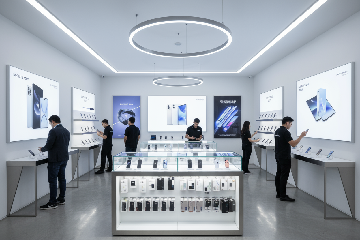 creami l'immagine di un negozio di cellulari